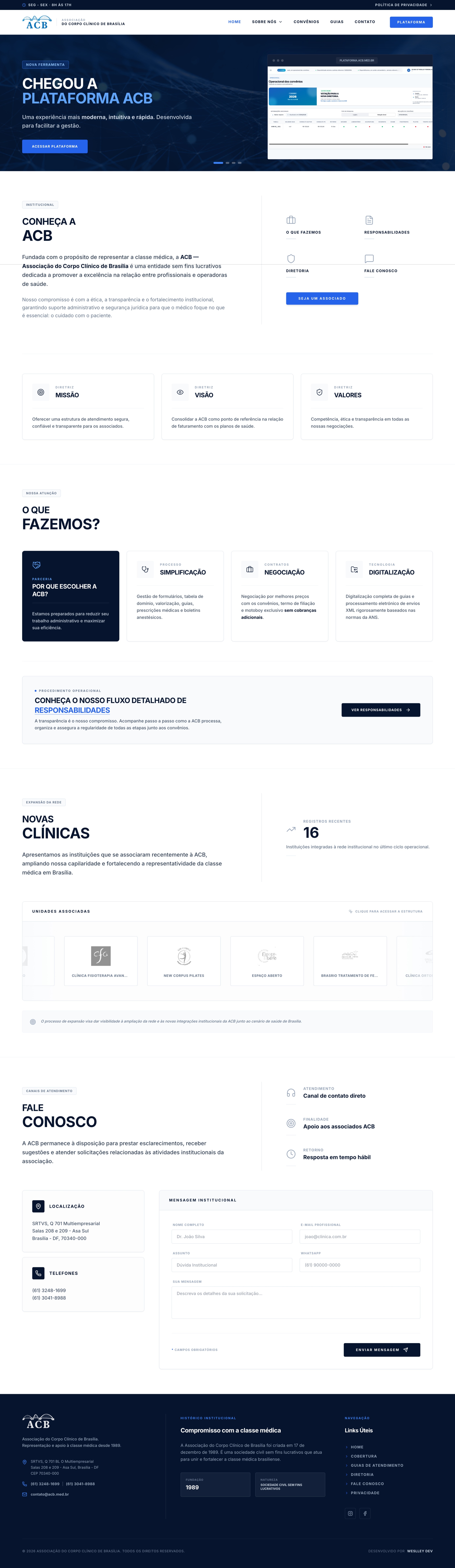 Nova interface moderna ACB
